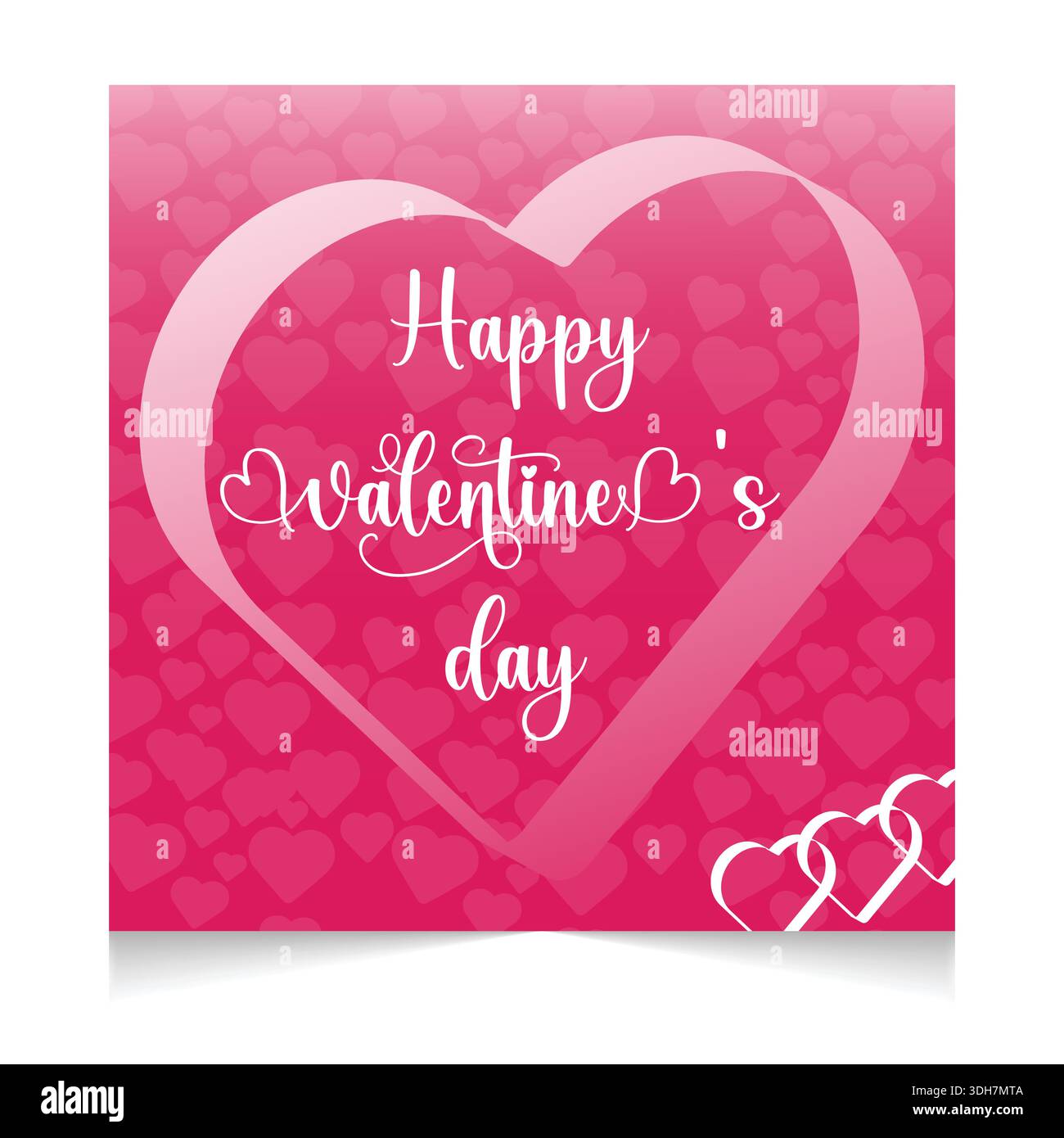 Social media post template for valentines day Stock Vector