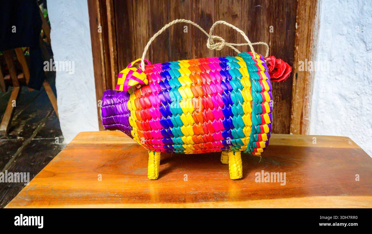 Folk art object crafted by indigenous artisans in Chiapas, Mexico. The ...