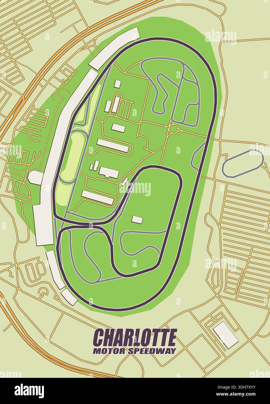 Charlotte motor speedway Stock Vector Images - Alamy