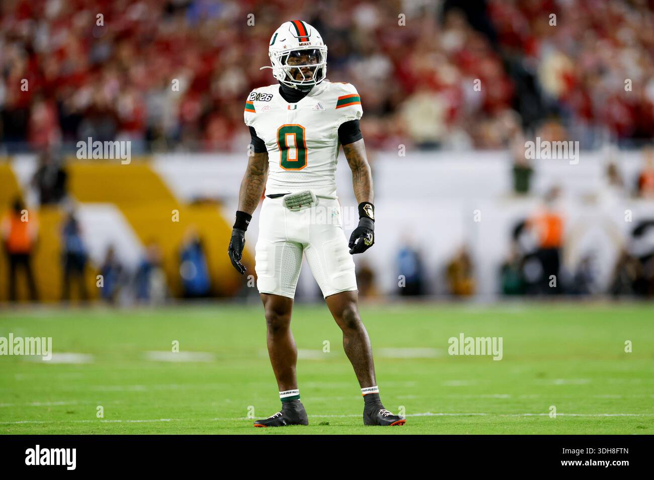 MIAMI GARDENS, FL - JANUARY 19: DB Keionte Scott #0 of the Miami ...