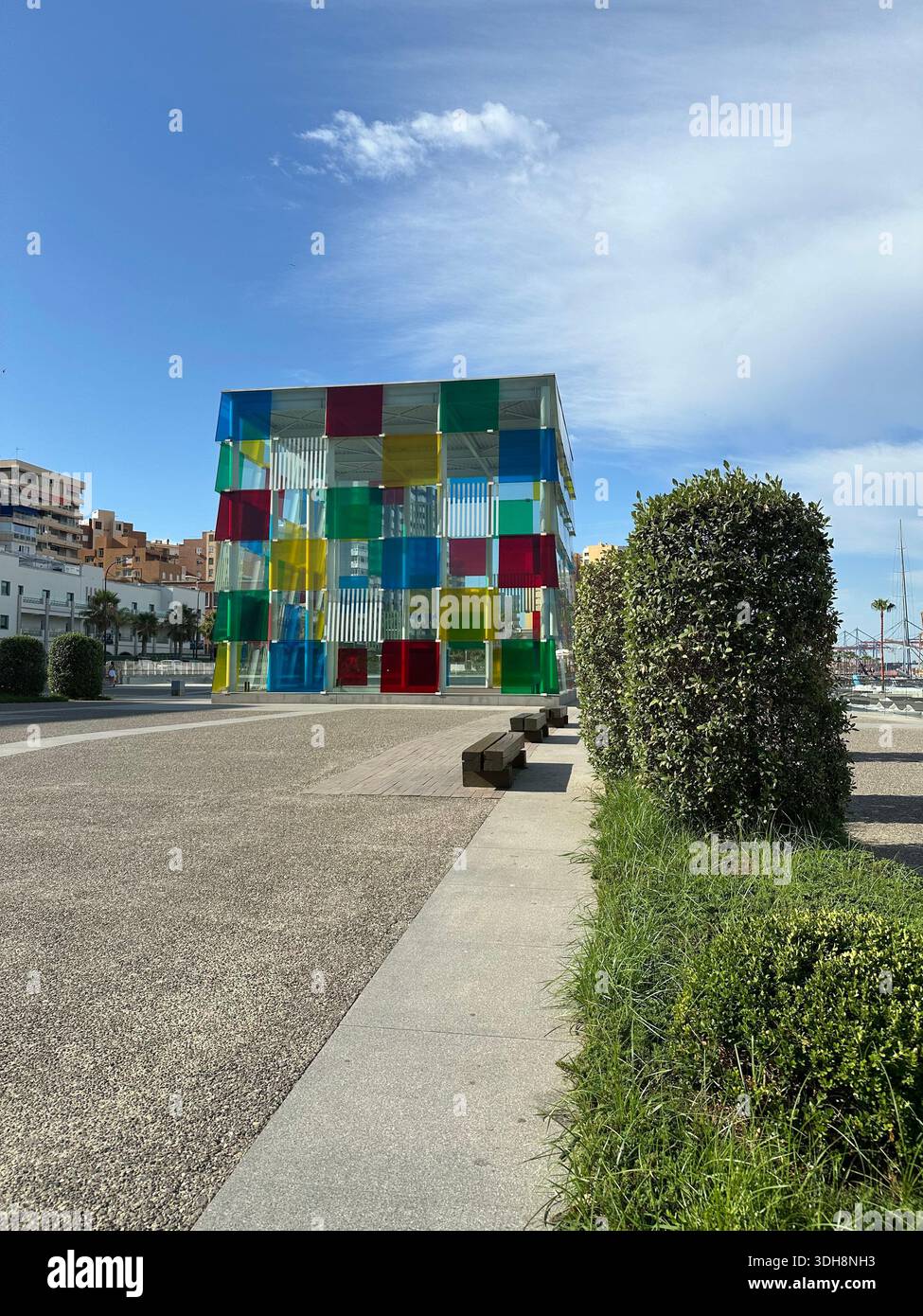 Pompidou Museum in Malaga - Smartphone Captured Stock Image