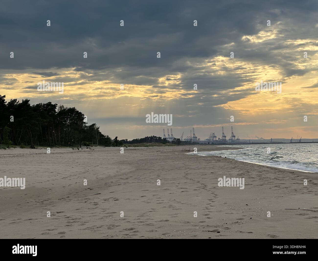 Gdansk's lonely beach - Smartphone Captured Stock Image