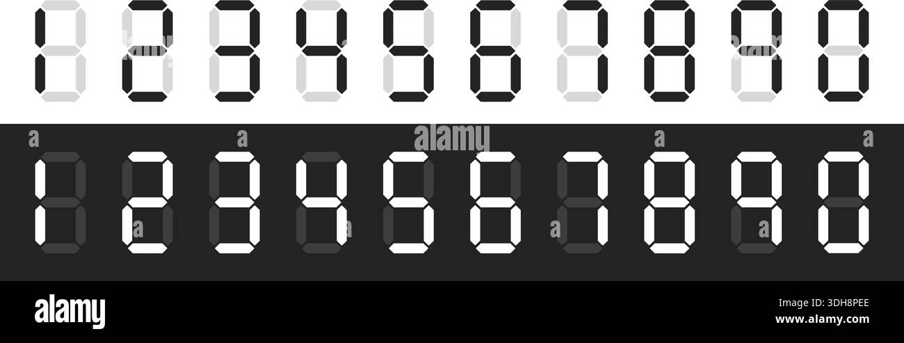 Digital watch font hi-res stock photography and images - Alamy
