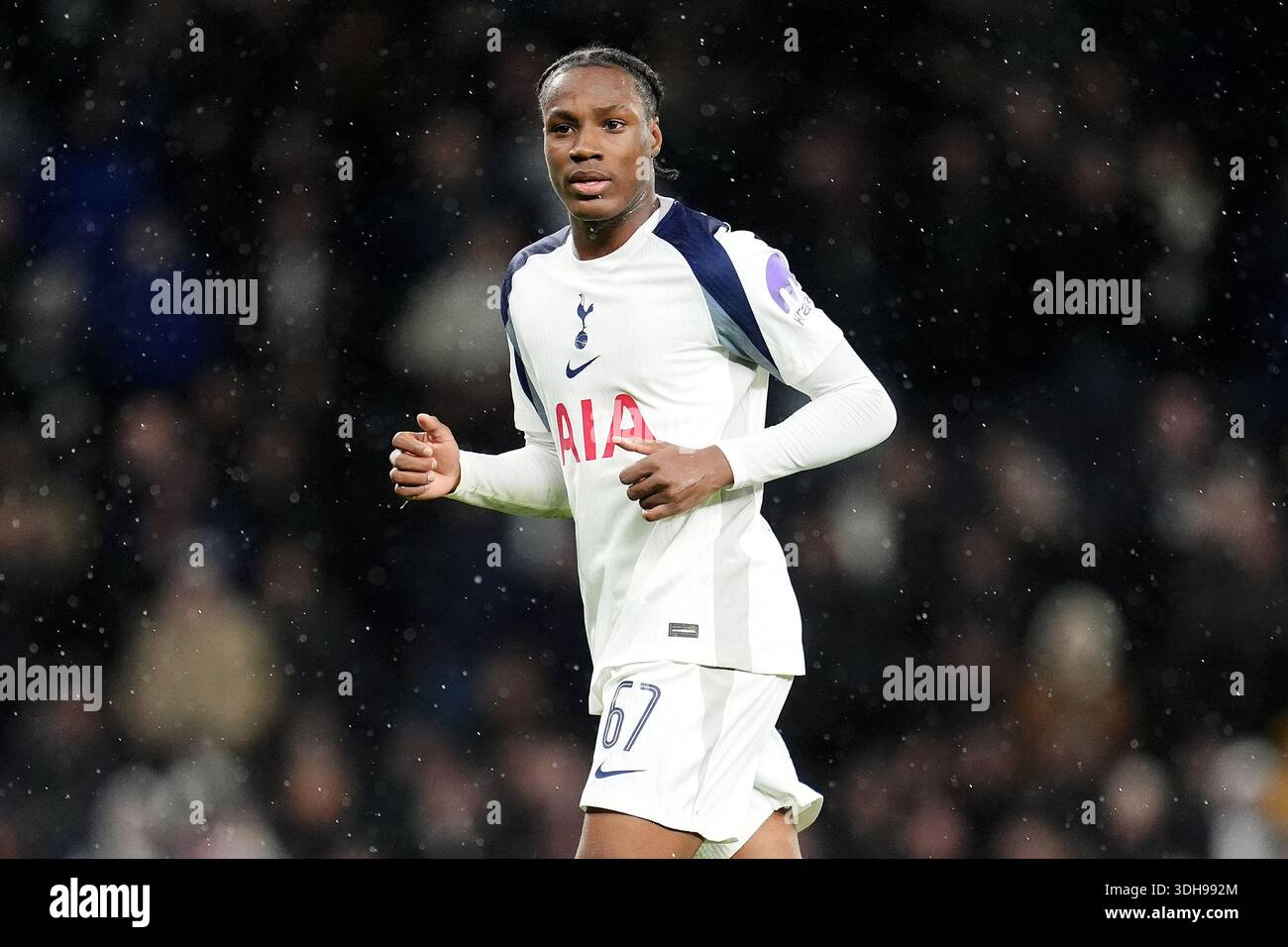 Tottenham Hotspur's Jun'ai Byfield during the UEFA Champions League ...