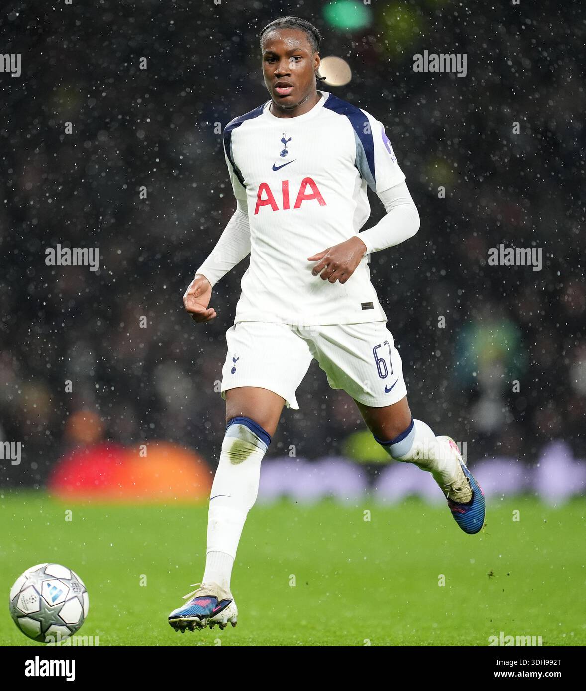 Tottenham Hotspur's Jun'ai Byfield during the UEFA Champions League ...