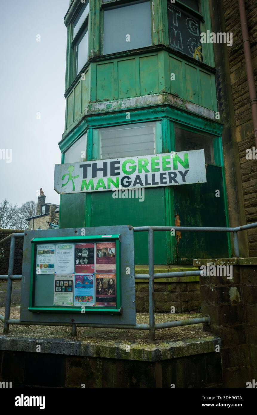 The Green Art Gallery, Buxton whgich closed it's doors for good in December 2024. Stock Photo