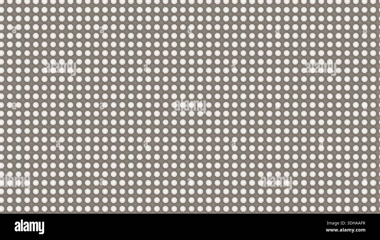 Circles are arranged in rows and columns on a flat gray surface. The ...