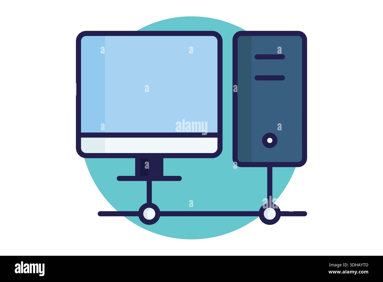 Data connection icon. Colored icon style. Icon related to IT support. Technology elements vector illustration Stock Vector