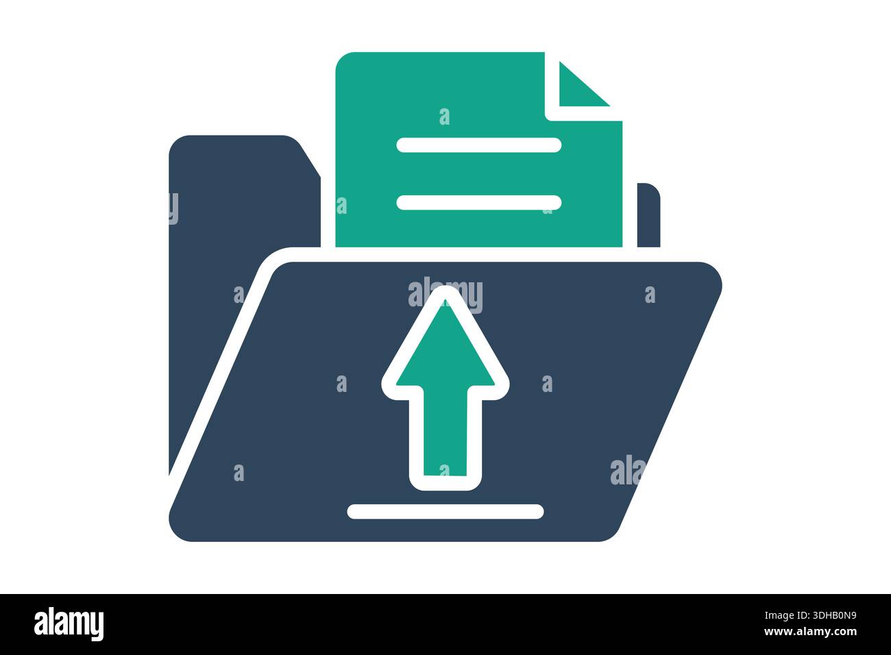 Upload file icon. Solid icon style. Icon related to IT support. Technology elements vector illustration Stock Vector