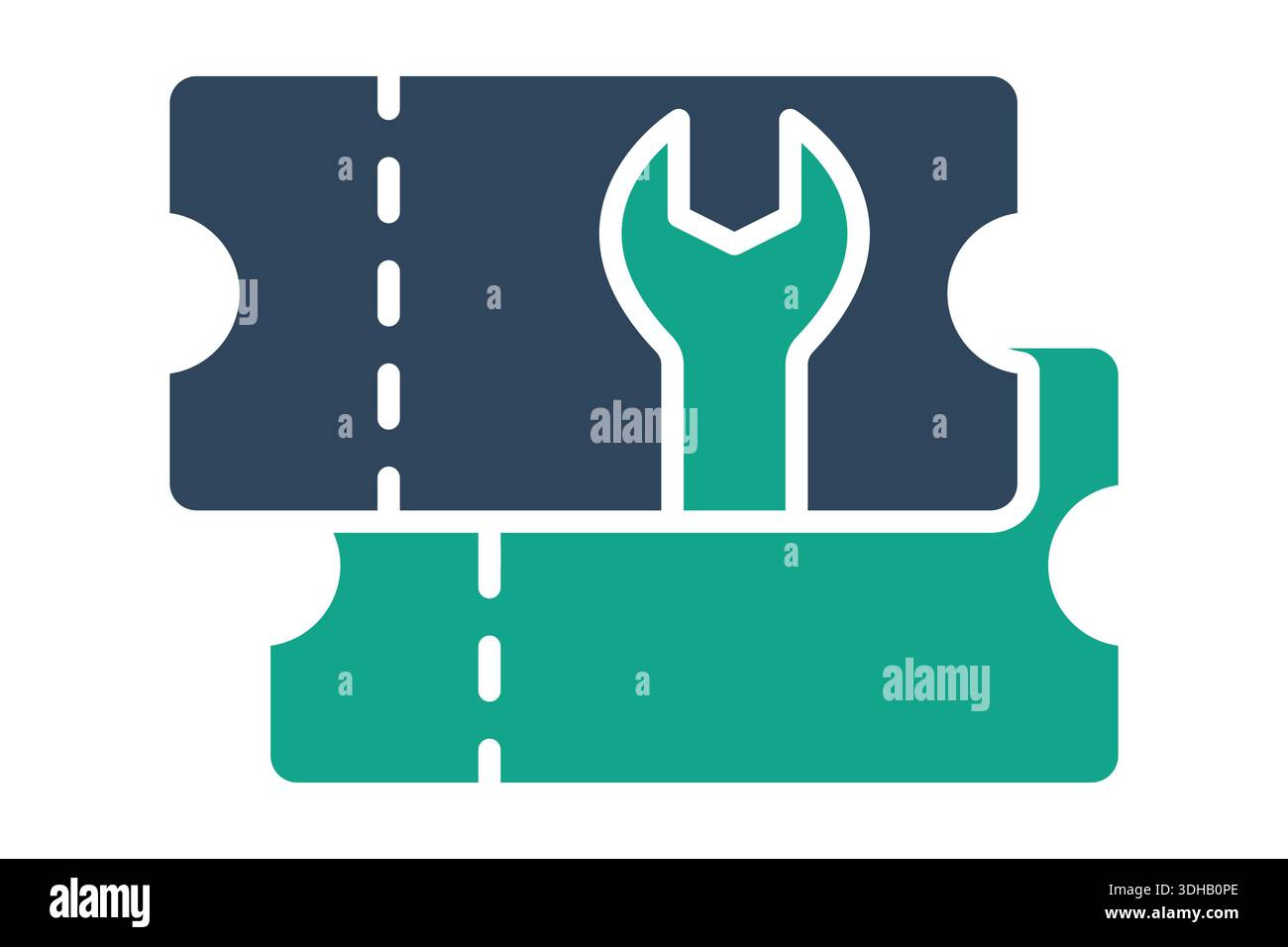 Support ticket icon. Solid icon style. Icon related to IT support. Technology elements vector illustration Stock Vector