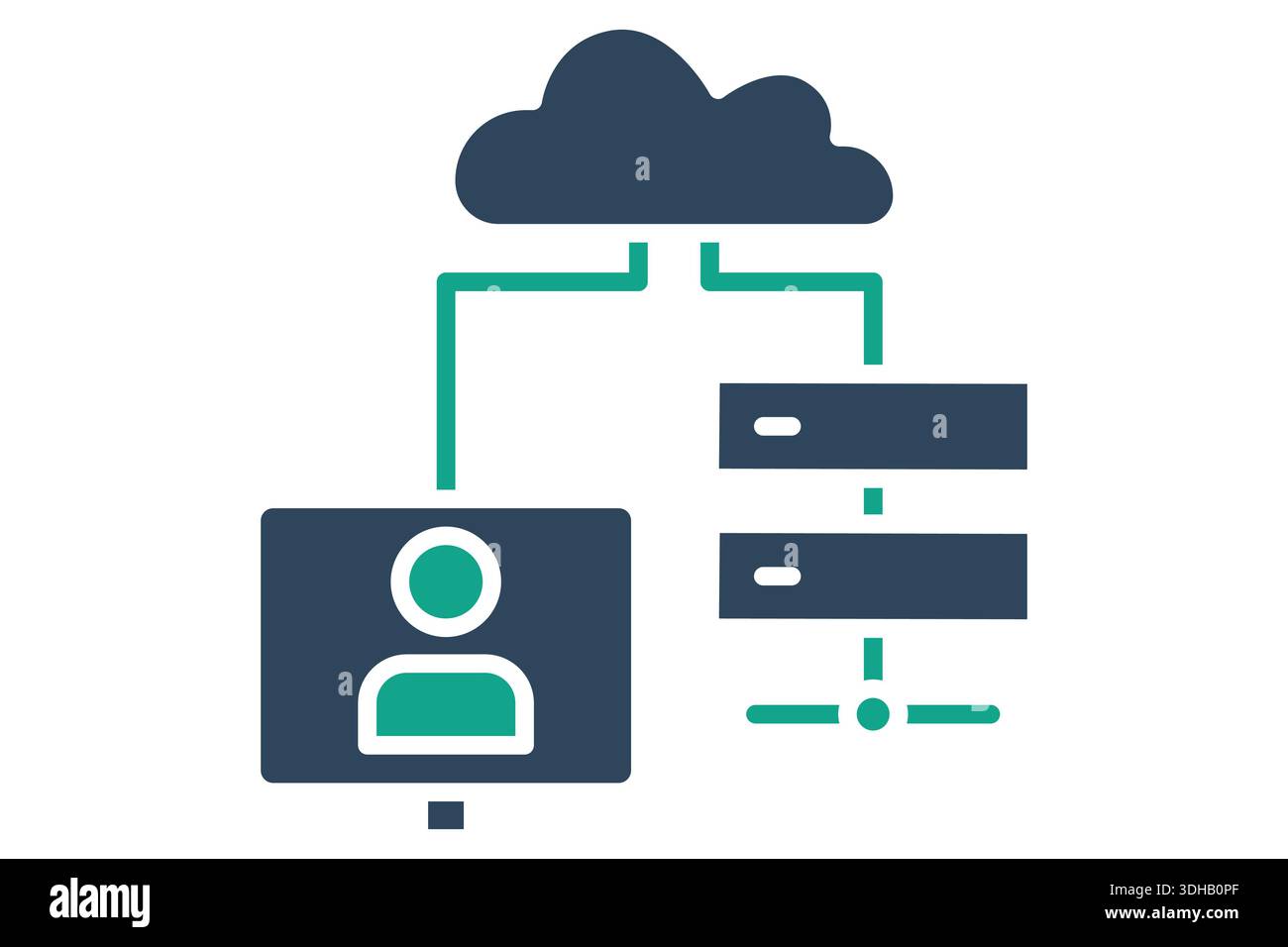 System administrator icon. Solid icon style. Icon related to IT support. Technology elements vector illustration Stock Vector