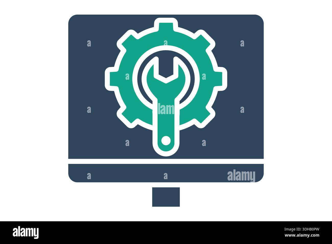 IT Services icon. Solid icon style. Icon related to IT support. Technology elements vector illustration Stock Vector