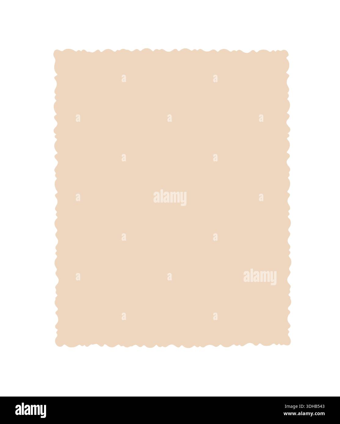 Rectangular beige template with ornate,vintage lace edges,designed to mimic antique photographs.Clean vector with retro details for nostalgic projects Stock Vector