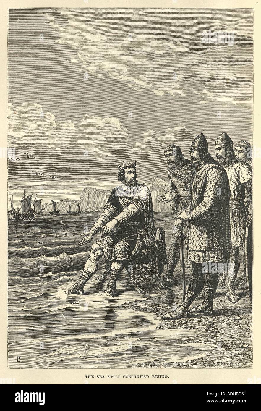 Canute the great drawing hi-res stock photography and images - Alamy