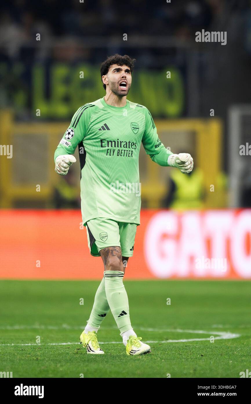 Logo Raya Fc David Raya of Arsenal FC celebrates during the UEFA Champions League ...