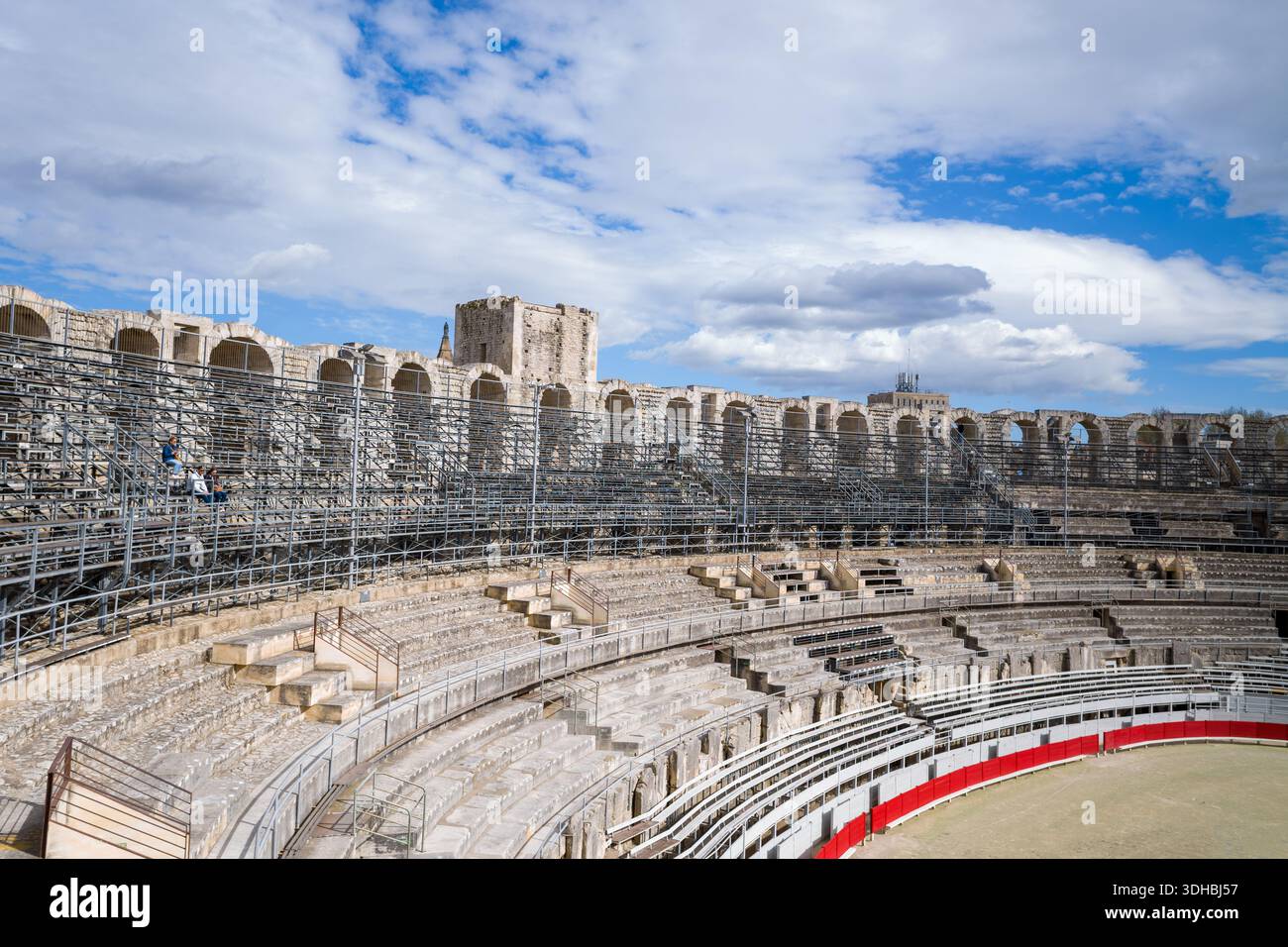Arles, France - April 1, 2023: The interior of the Arles Amphitheatre ...