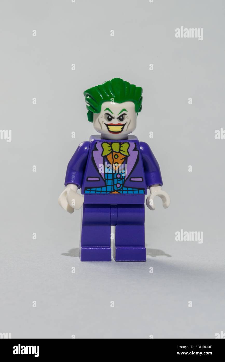 Lego Minifigure - The Joker from the Batman set Stock Photo
