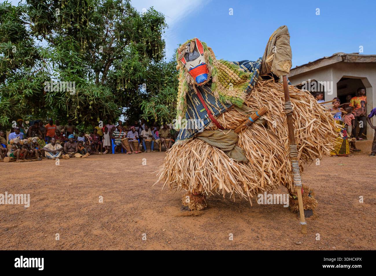 Ivory Coast, a mask as an ambassador of the Guéré people Stock Photo