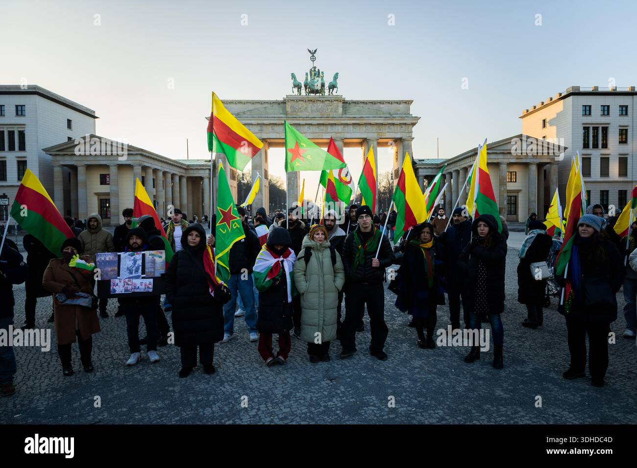 Berlin, Germany. 21st Jan, 2026. Participants in a rally for solidarity ...
