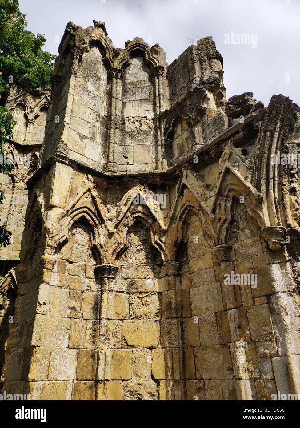 Ruins of a Gothic Cathedral with Stone Arches and Towers Stock Photo ...