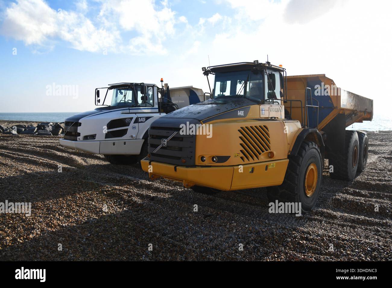 Beach management Stock Photo