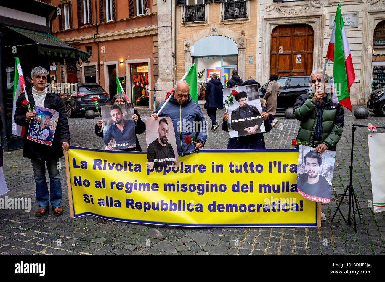 Demonstration in support of the uprising in Iran ROME, ITALY - JANUARY ...