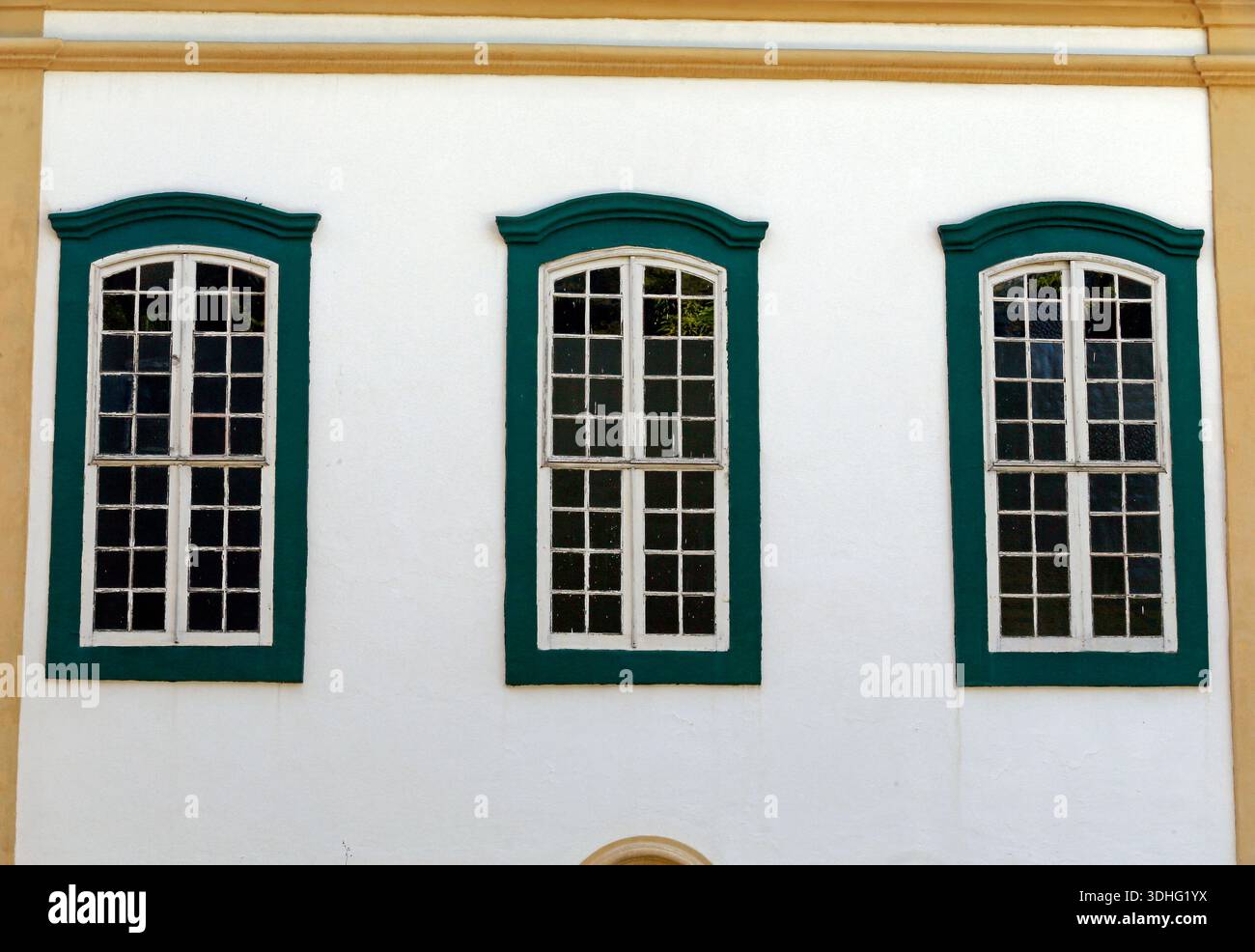 Colonial windows of the Monastery of the Luz, one of the last examples ...
