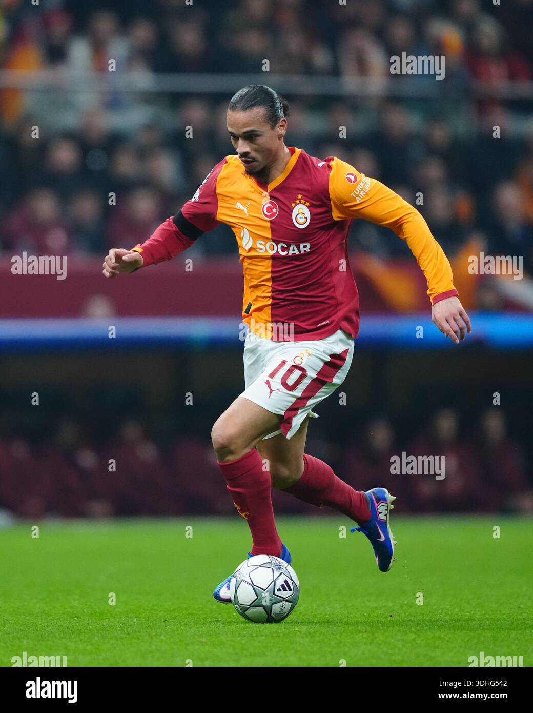 Leroy Aziz Sané of Galatasaray SK seen in action during the UEFA ...