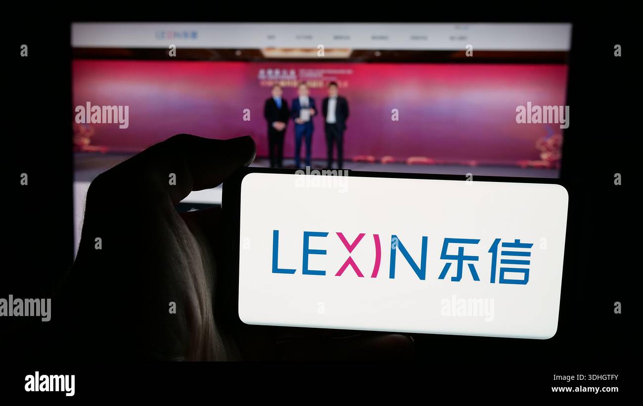 Lexfin In this photo illustration, a mobile phone with the logo of credit ...
