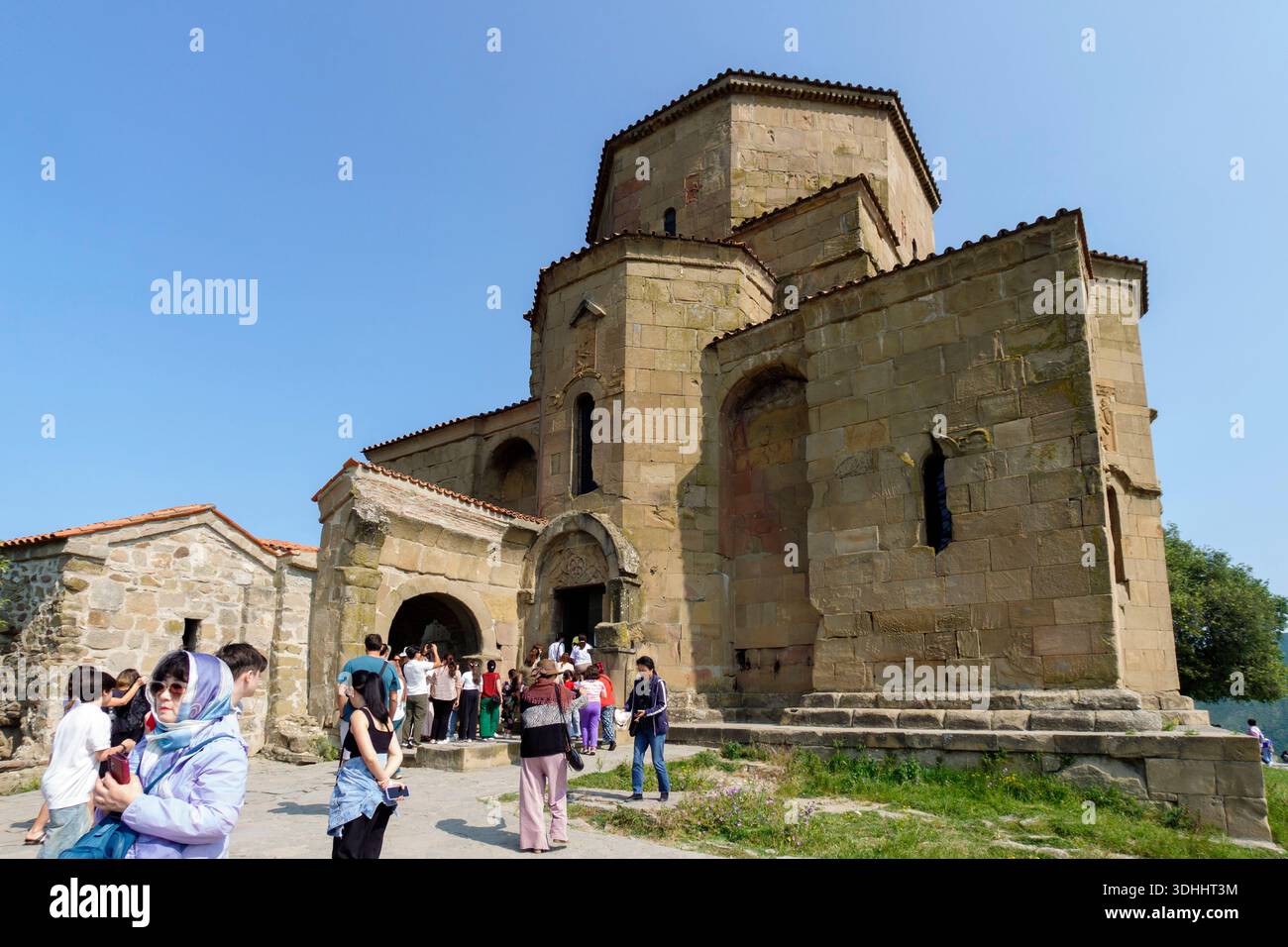 Dzhvari - Georgian Monastery, a monument of world heritage. Jvari-Georgian Monastery Stock Photo