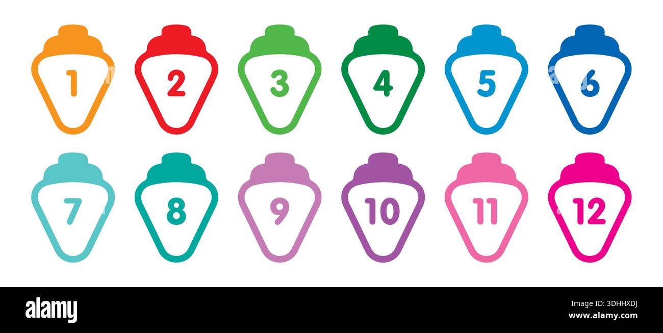 Number set,colorful numbers,numbers symbols number digit vector icon ...