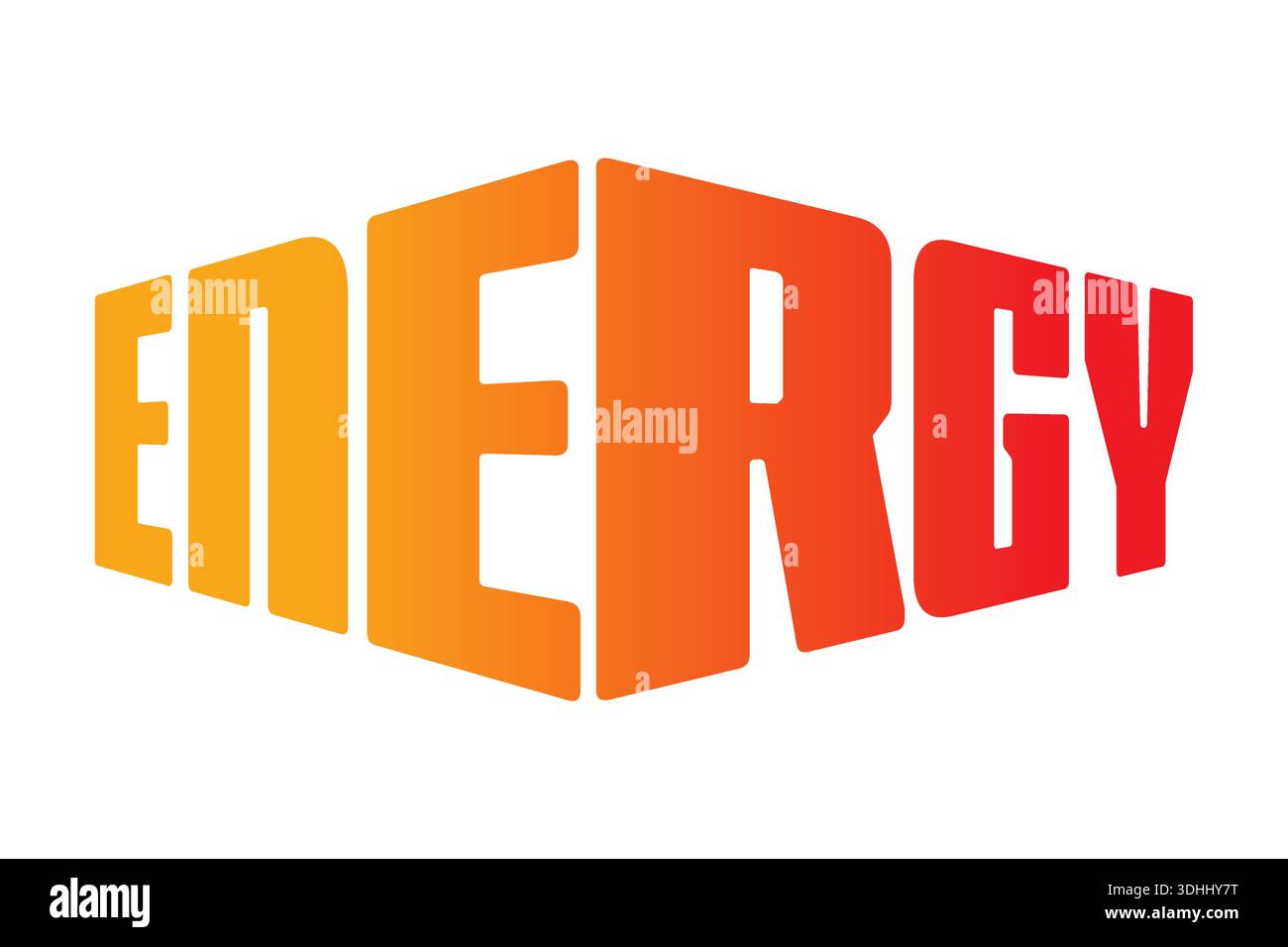 orange-red power logo. perspective power concept. Stock Vector