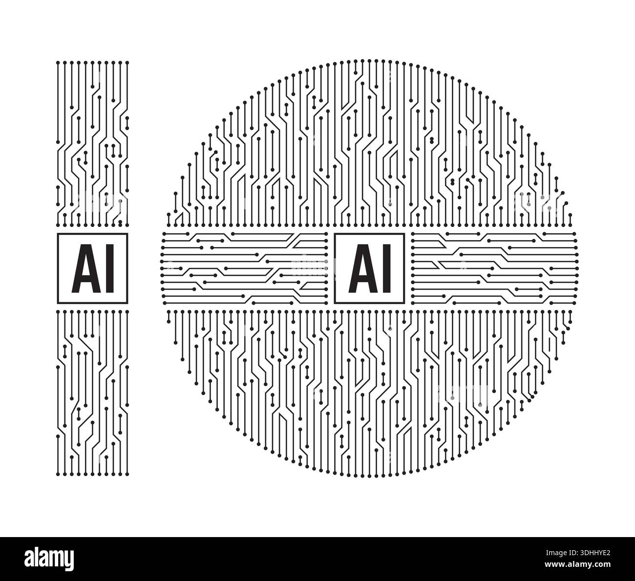 artificial intelligence concept Stock Vector