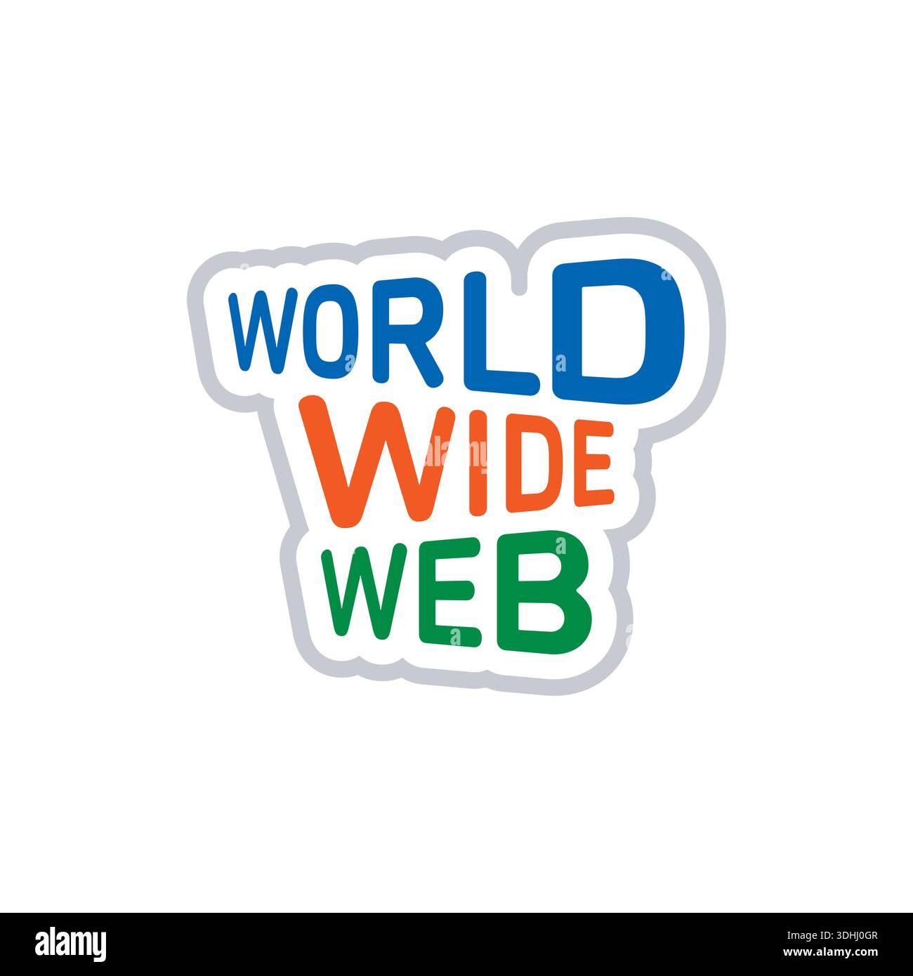 perspective world wide web concept. world wide web for internet world. Stock Vector
