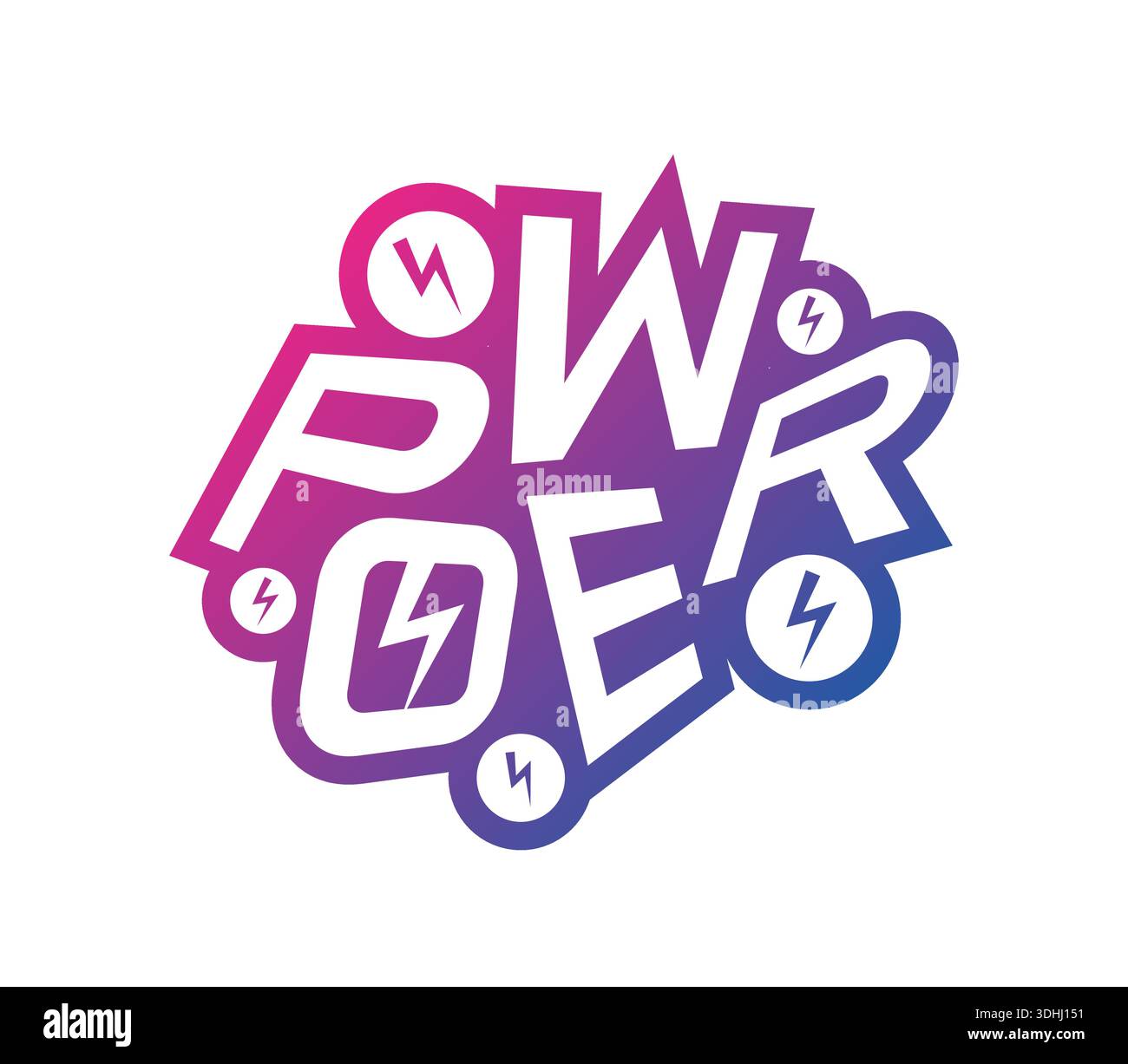 Power In Lettering Power bold text Stock Vector Images - Alamy