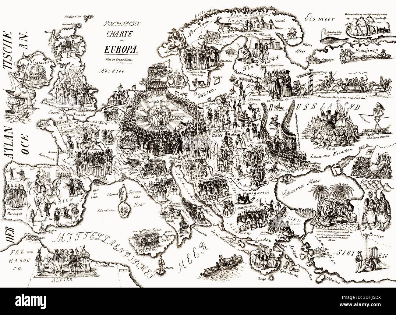 Europe 1848 map hi-res stock photography and images - Alamy