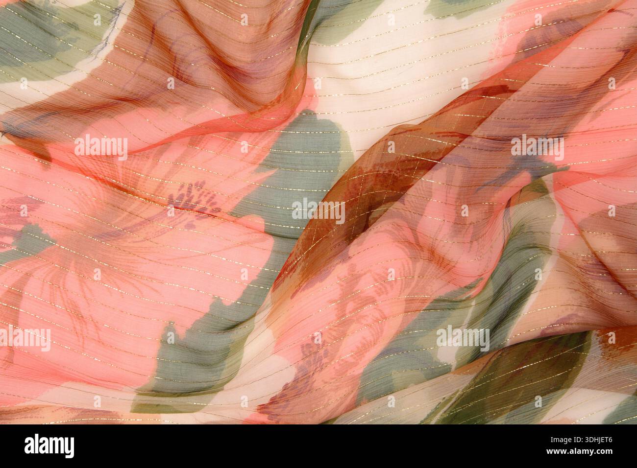Floral chiffon Stock Photo