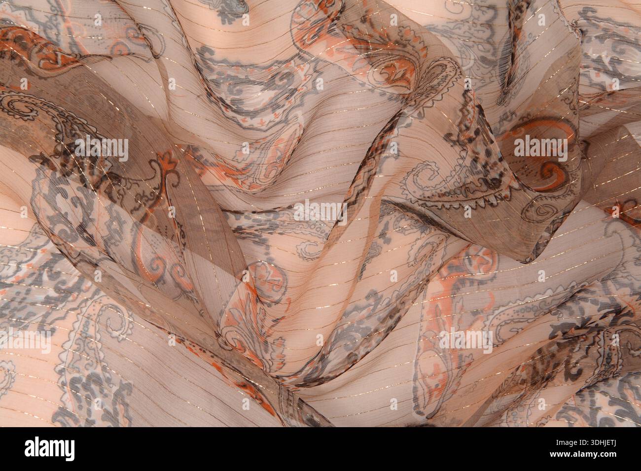 Paisley pattern chiffon Stock Photo