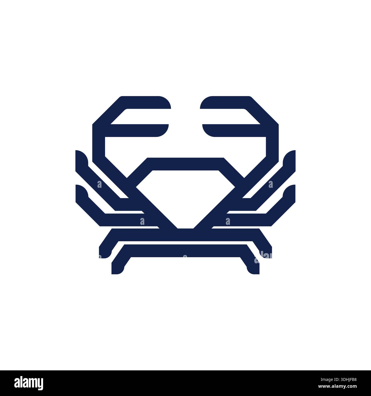 Geometric Crab Logo Icon Illustration Vector Stock Vector