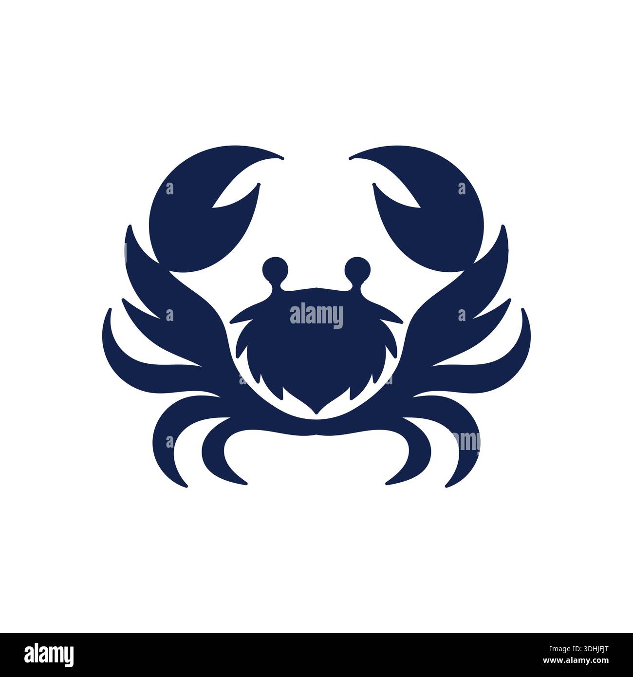 Crab Silhouette Icon Vector Illustration Stock Vector