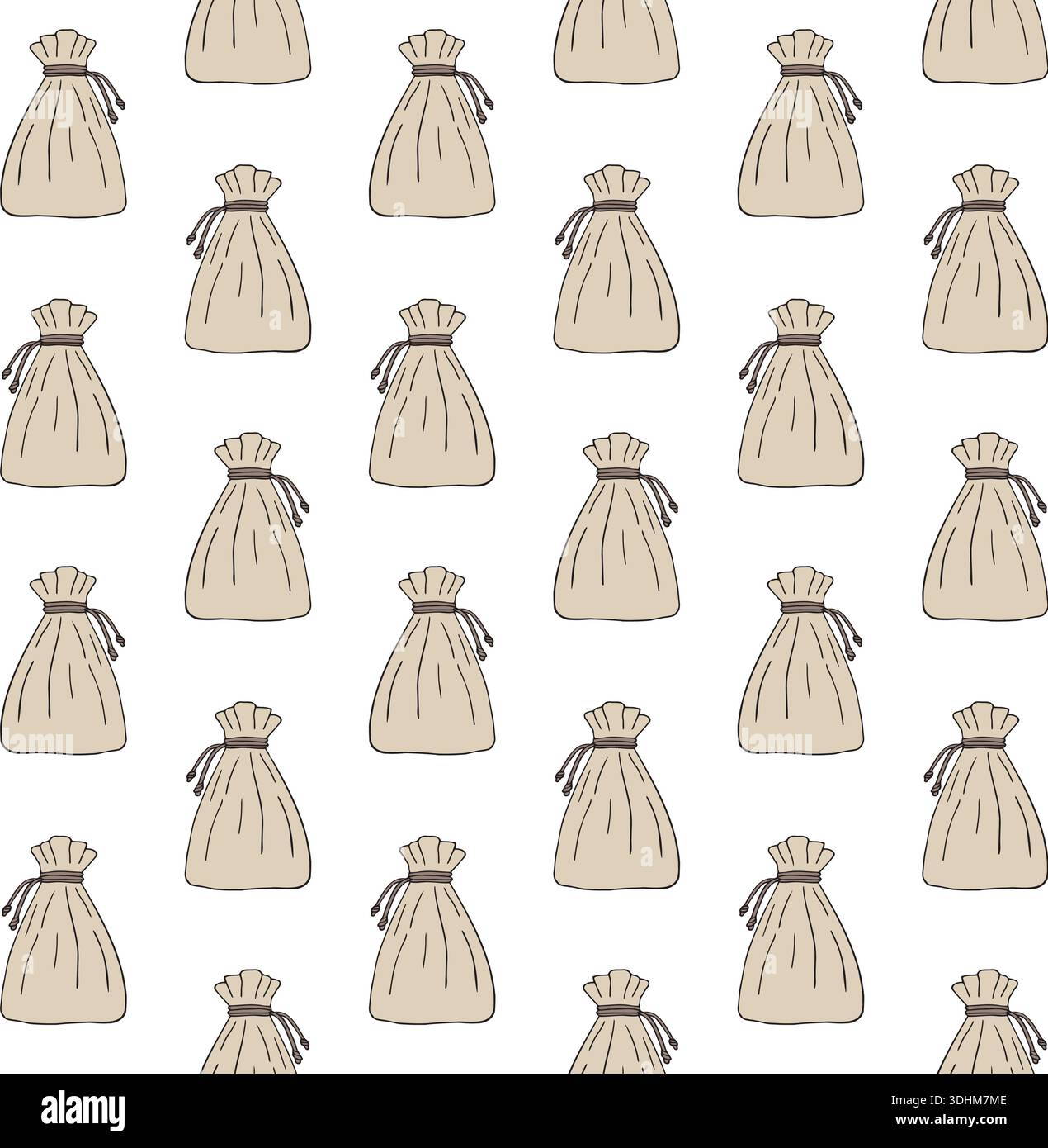 Vector seamless pattern of pouch Stock Vector