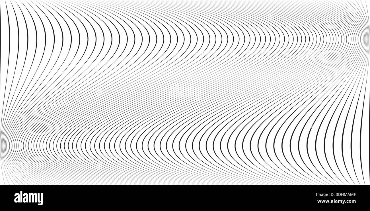 Abstract geometric background with curved and waves lines. Flowing gradient transitions Stock Vector