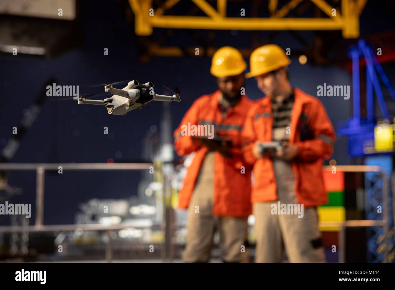 Diverse engineers on drilling platform hi-res stock photography and ...