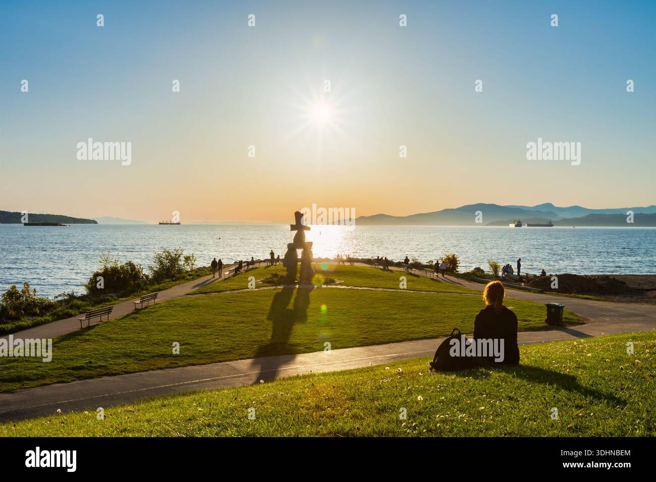 English Bay Beach park in Vancouver, British Columbia, Canada Stock ...