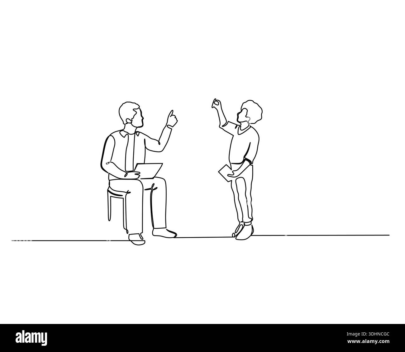 Boy and girl discussion in classroom Stock Vector Images - Alamy