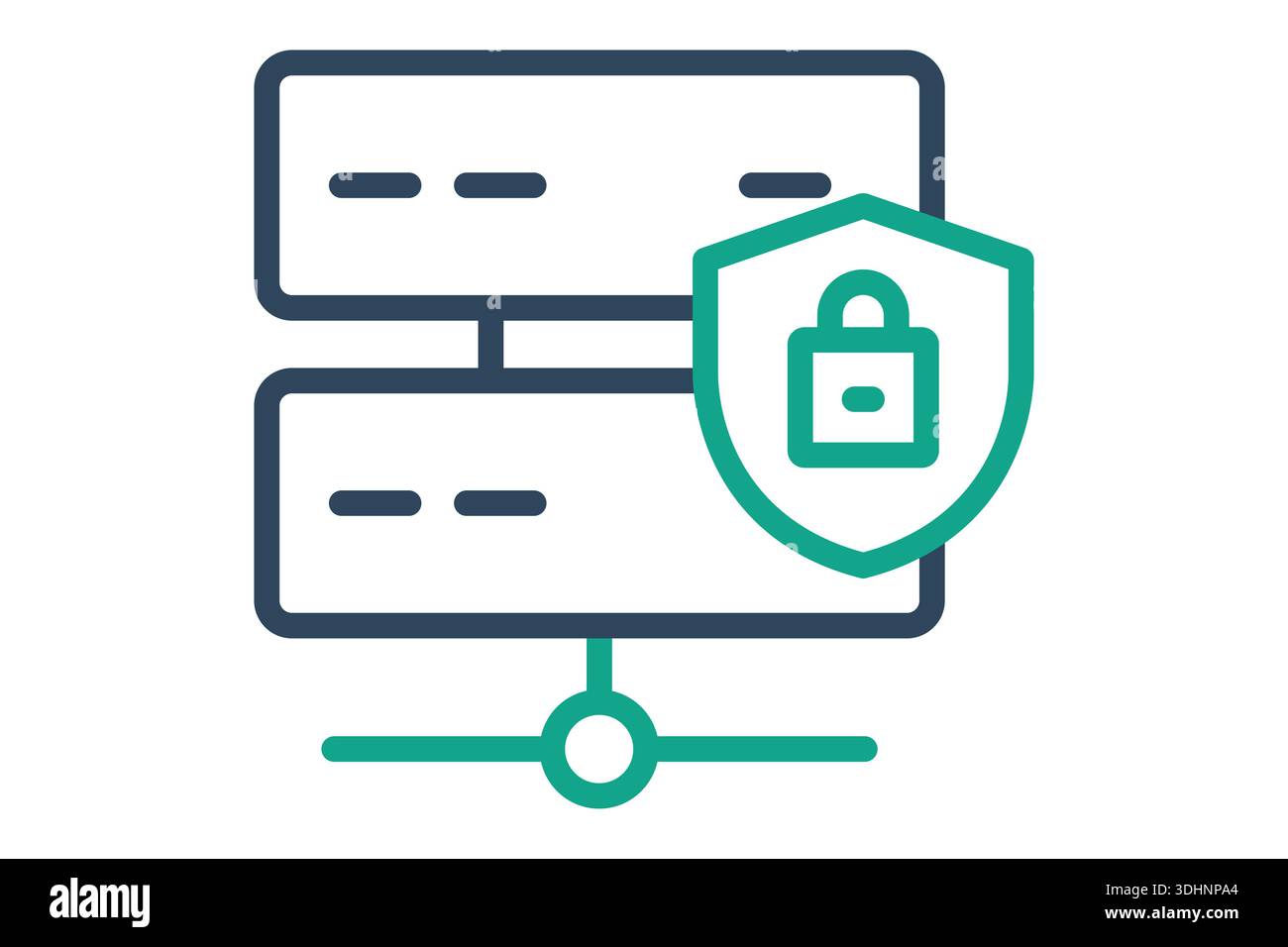 Data security icon. line icon style. icon related to technology. IT support elements vector illustration Stock Vector