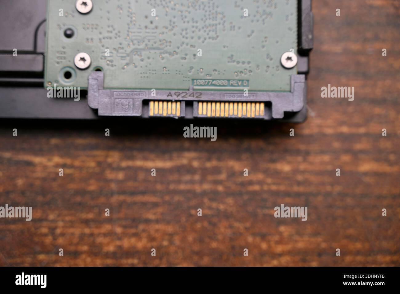 Computer Hard Drive Socket - HDD Socket Close Up and Detail Image Stock Photo