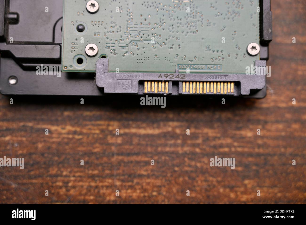 Computer Hard Drive Socket - HDD Socket Close Up and Detail  Image Stock Photo