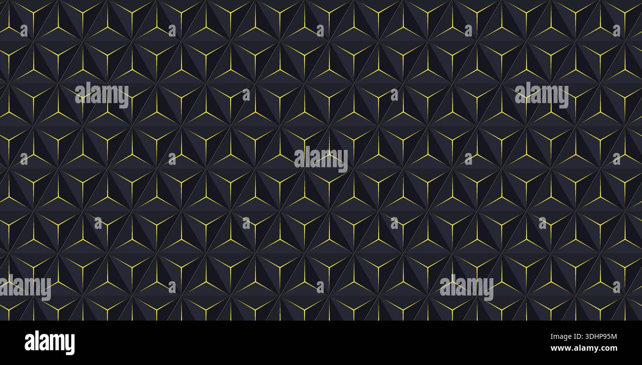 Seamless repeating geometric cube illusion pattern. Stock Vector