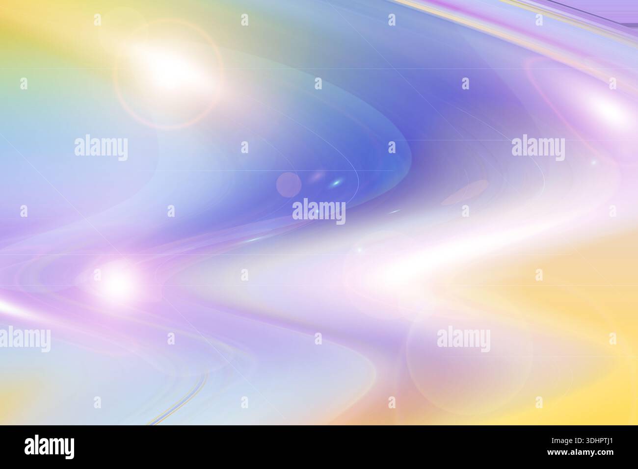 abstract lilac yellow background with len flare effect, gradient. colorful waves Stock Photo